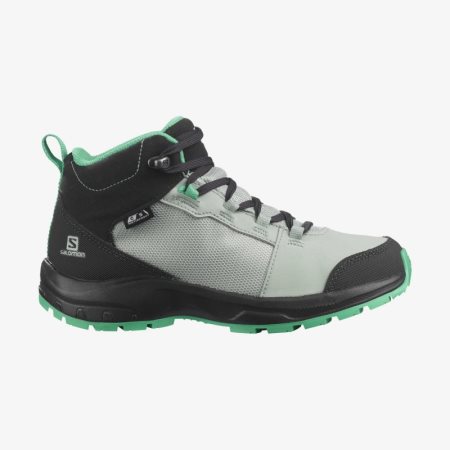 Salomon OUTWARD CLIMASALOMON WATERPROOF Junior Hiking Shoes Black/Mint UK AMEJ